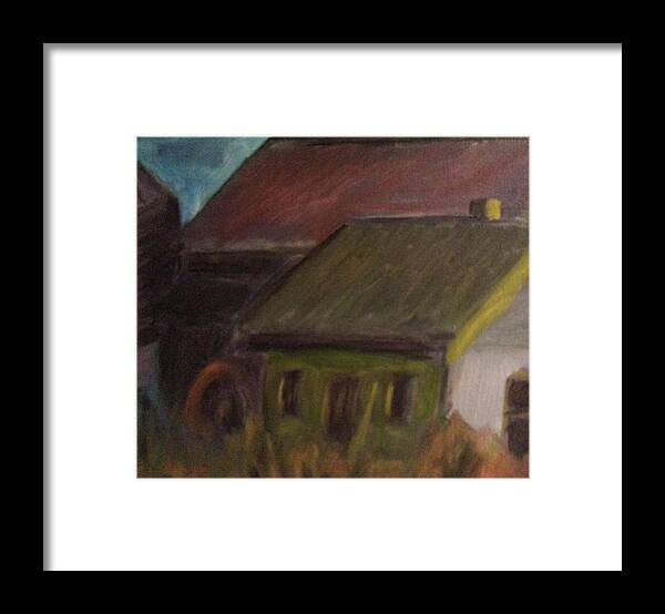 Landscape Framed Print featuring the painting Old Farm by Steve Jorde