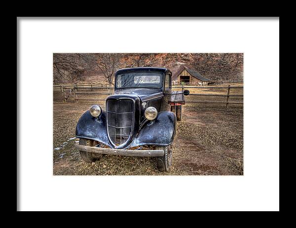 Hdr Framed Print featuring the photograph Old Ford Flatbed by Wendell Thompson