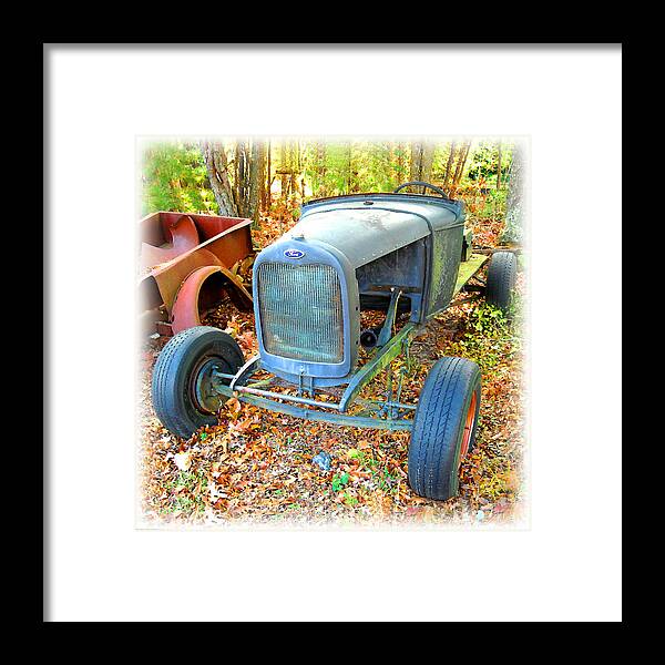 Ford Hot Rod Framed Print featuring the digital art Old Ford Hot Rod by K Scott Teeters