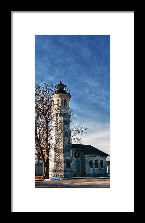 Lighthouse Framed Print featuring the photograph Old Fort Niagara Lighthouse 4478 by Guy Whiteley