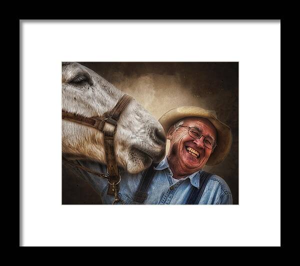 Mule Framed Print featuring the photograph Old Friends by Ron McGinnis