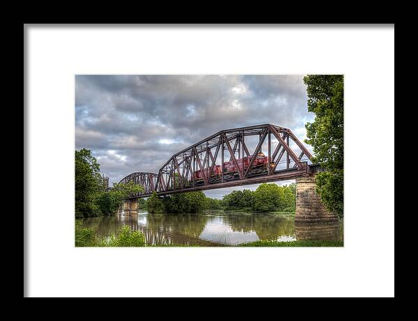 A&m Railroad Framed Print featuring the photograph Old Frisco Bridge by James Barber