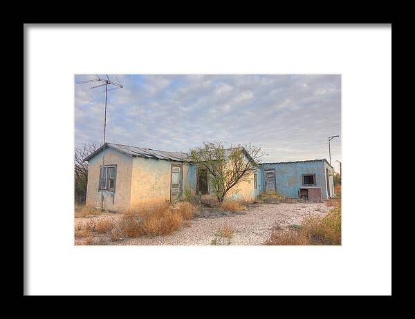 Old House Framed Print featuring the photograph Old House in Ft. Stockton Muted Colors by Lanita Williams