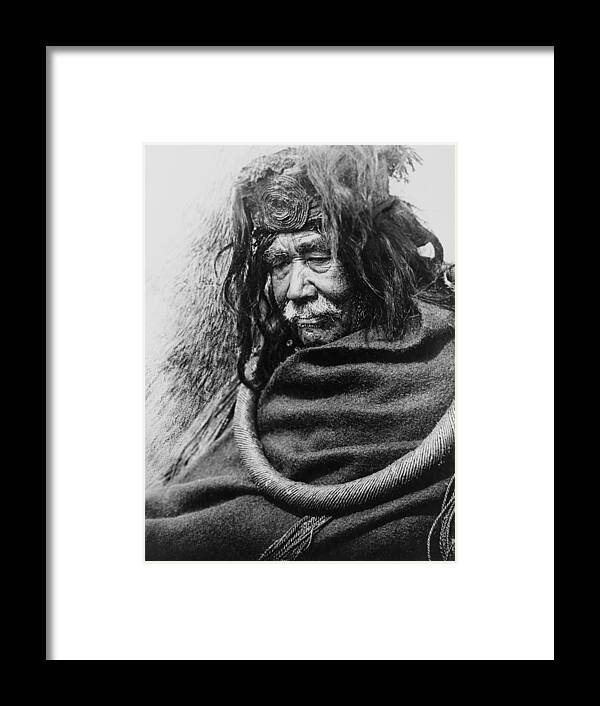 1910 Framed Print featuring the photograph Old Nakoaktok Man by Aged Pixel