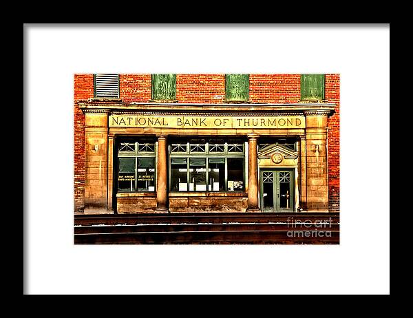 Framed Print featuring the photograph Old National Bank Of Thurmond by Adam Jewell