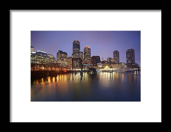 Financial District Framed Print featuring the photograph Old Northern Avenue Bridge And by Allan Baxter