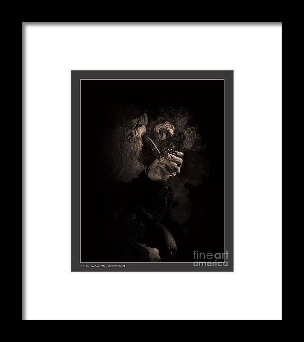 Person Framed Print featuring the photograph Old Pipe Smoker by Pedro L Gili