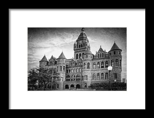 Courthouse Framed Print featuring the photograph Old Red Monochrome by Joan Carroll