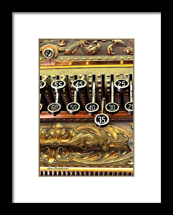 Cash Register Framed Print featuring the photograph Old Register Keys by Kae Cheatham