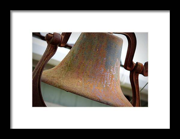 Old Rusty Bell Framed Print featuring the photograph Old Rusty Bell by Beth Vincent