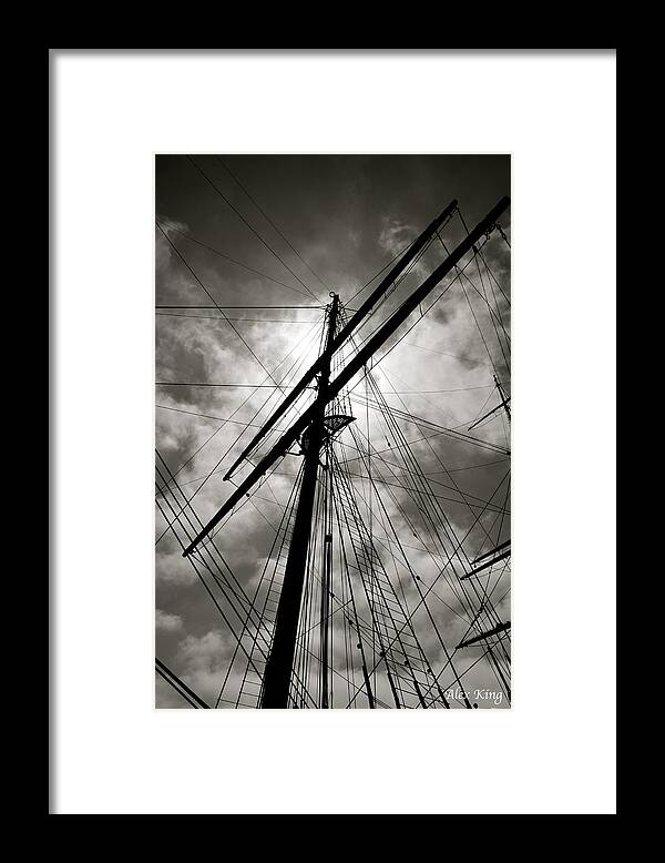 Bay Bridge Framed Print featuring the photograph Old Sailing Ship by Alex King