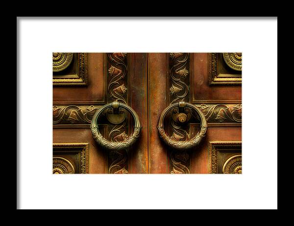 Steel Door Framed Print featuring the photograph Old Steel Door by Michael Eingle