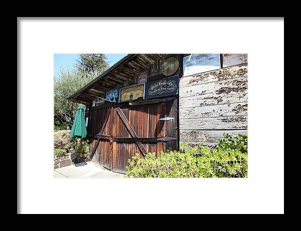 Storage Framed Print featuring the photograph Old Storage Shed At the Swiss Hotel Sonoma California 5D24459 by Wingsdomain Art and Photography