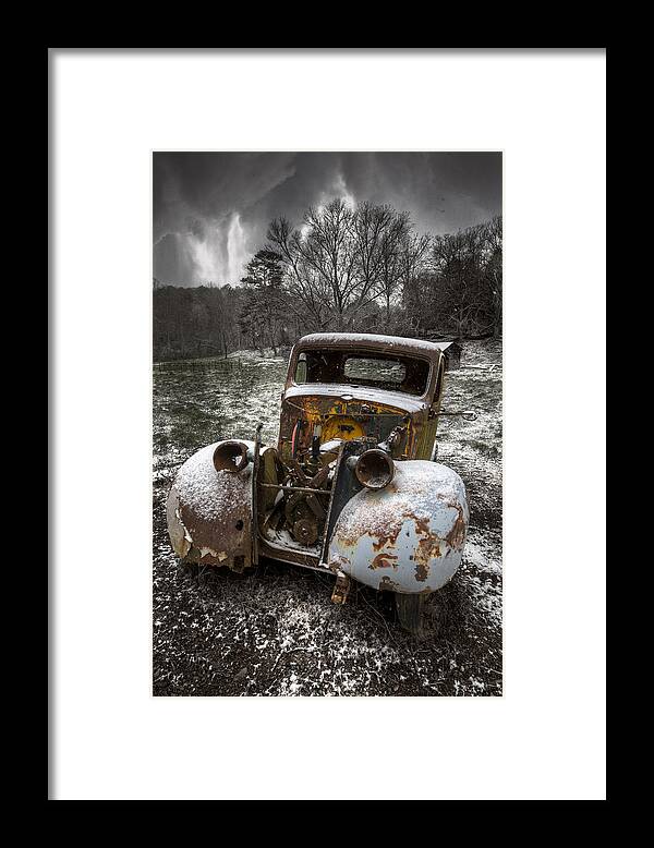 In Framed Print featuring the photograph Old Truck in the Smokies by Debra and Dave Vanderlaan