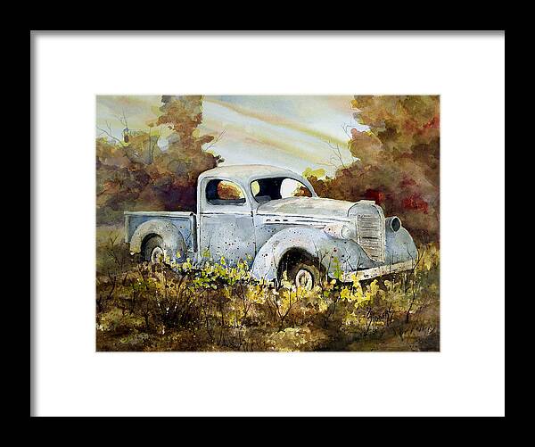 Truck Framed Print featuring the painting Old Truck by Sam Sidders