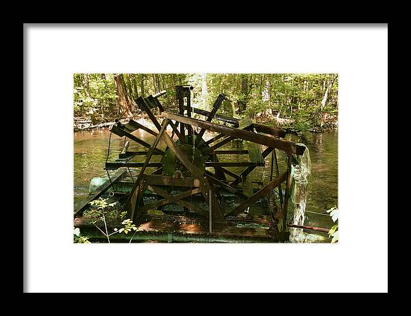 Horne Framed Print featuring the photograph Old Waterwheel by Cathy Harper