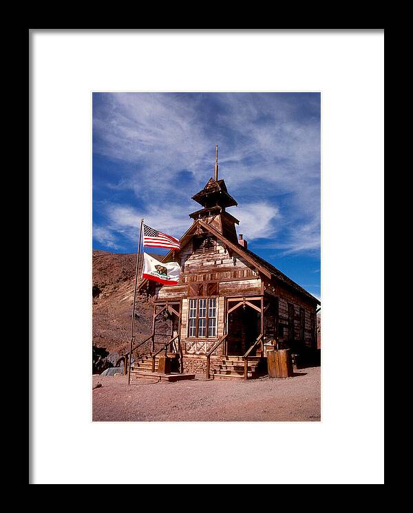Calico Framed Print featuring the photograph Old West School Days by Paul W Faust - Impressions of Light
