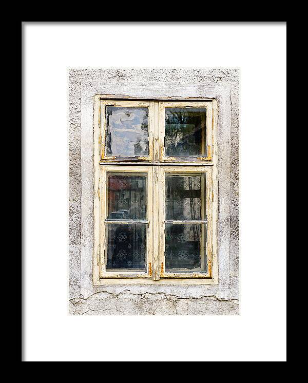 Old Framed Print featuring the photograph Old window by Les Palenik