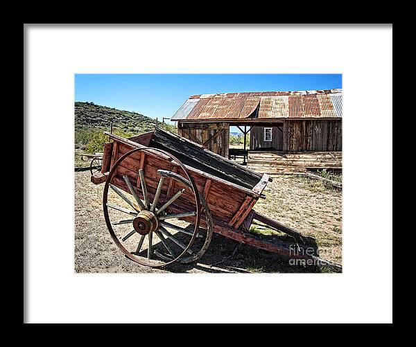 Lee Craig Framed Print featuring the photograph Old Wooden Lumber Cart by Lee Craig