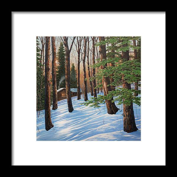 Jake Vandenbrink Framed Print featuring the painting On a Winter's Morn by Jake Vandenbrink