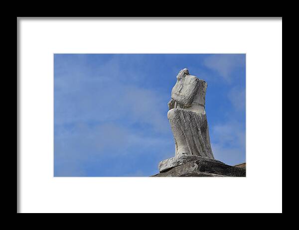 Statue Framed Print featuring the photograph On Bended Knee - Color by Nadalyn Larsen