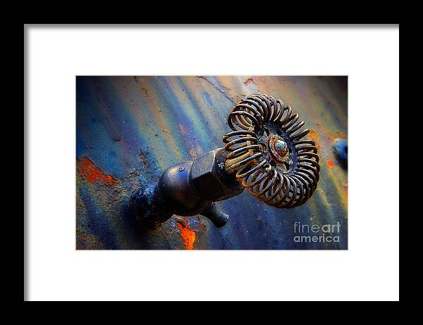 Steam Valve Shutoff Framed Print featuring the photograph On Or Off by Michael Eingle
