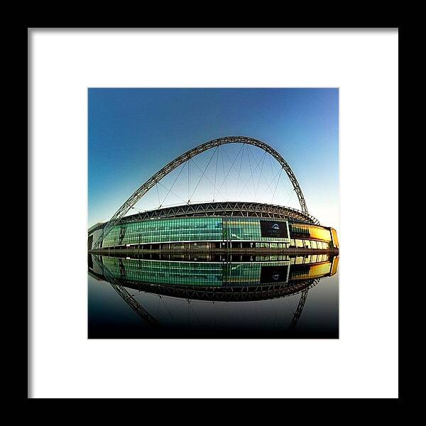 Reflection Framed Print featuring the photograph On Reflection... #wembleystadium by Dan Warwick