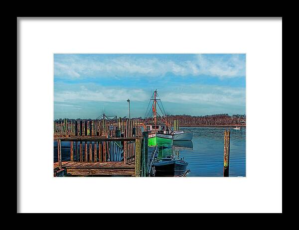 Photographs Framed Print featuring the photograph On the Dockside Bristol Rhode Island by Tom Prendergast