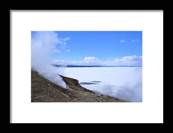 Yellowstone National Park Framed Print featuring the photograph On the Edge of Lake Yellowstone by Michele Myers