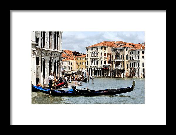 Venice Framed Print featuring the photograph On the Grand Canal by Mick Burkey
