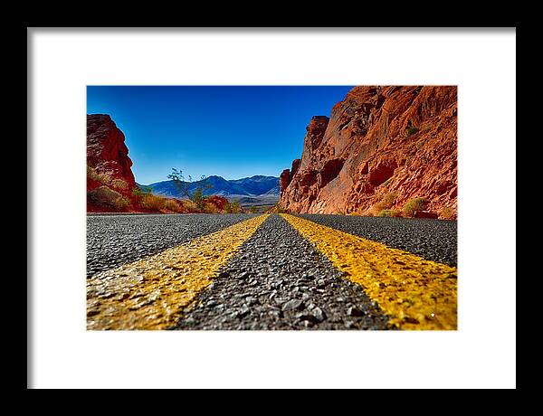 Desert Framed Print featuring the photograph On The Road Again by Mike Boening