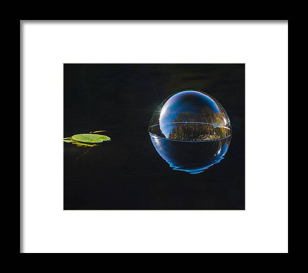 Bubble Framed Print featuring the photograph On the still Den by Terry Cosgrave