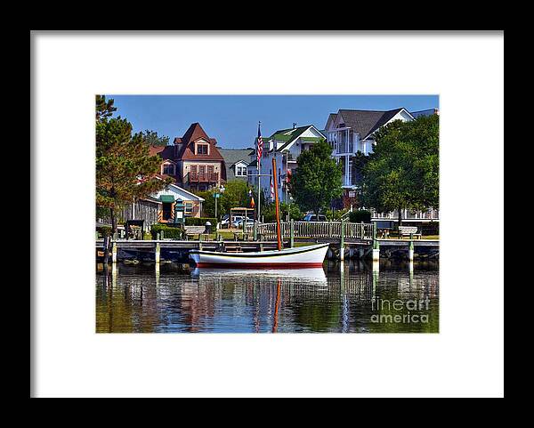 On The Waterfront Framed Print featuring the photograph On The Waterfront by Mel Steinhauer