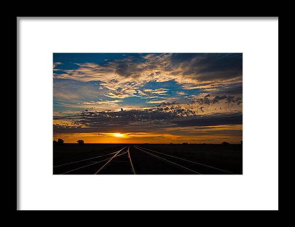 Tracks Framed Print featuring the photograph On Track by Shirley Heier