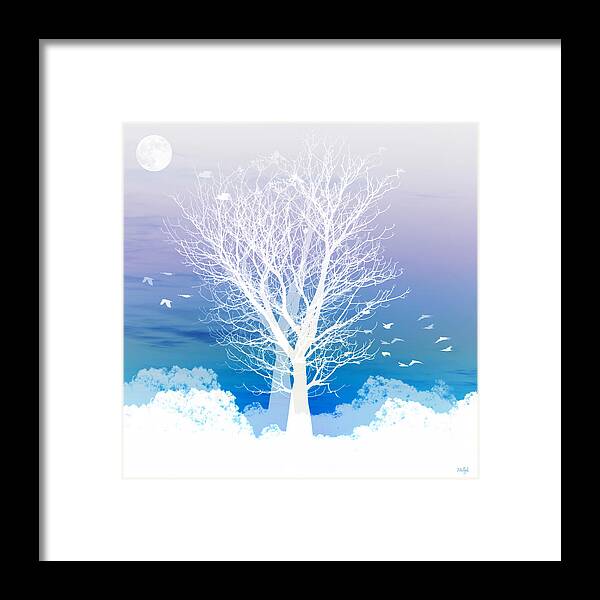 Tree Framed Print featuring the photograph Once upon a moon lit night... by Holly Kempe