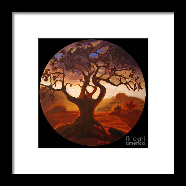Tree Framed Print featuring the painting One by Janet McDonald