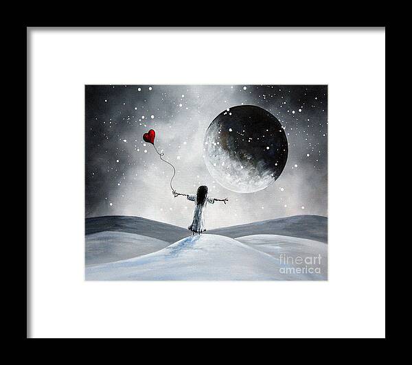 Surreal Framed Print featuring the painting One Small Dream by Shawna Erback by Moonlight Art Parlour
