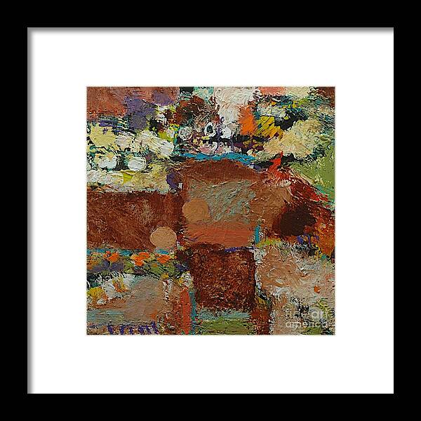 Landscape Framed Print featuring the painting One Way by Allan P Friedlander