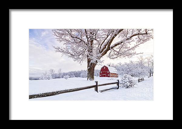 Etna Framed Print featuring the photograph One Winter Morning on the Farm by Edward Fielding