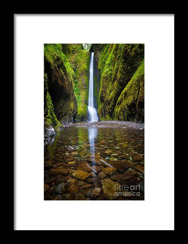 America Framed Print featuring the photograph Oneonta Falls by Inge Johnsson