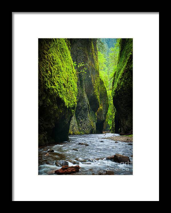 America Framed Print featuring the photograph Oneonta River Gorge by Inge Johnsson