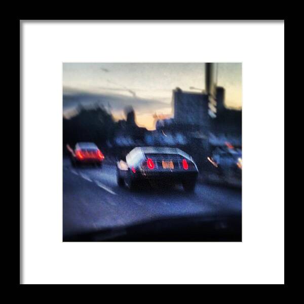 Classiccar Framed Print featuring the photograph Only Saw A Dmc Delorean On The Way Back by Mike Hayford
