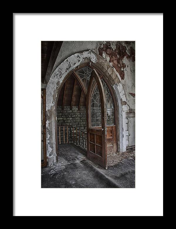 1872-1883 Framed Print featuring the photograph Open door by Marzena Grabczynska Lorenc