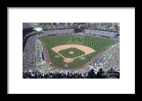 Dodgers Framed Print featuring the photograph Opening Day Upper Deck by Chris Tarpening
