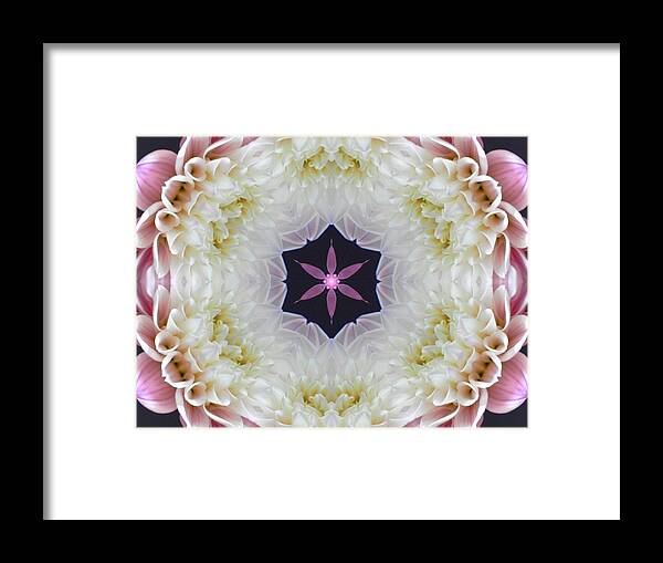 Mandalas Framed Print featuring the digital art Opening to Love Mandala by Diane Lynn Hix