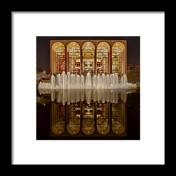 Metropolitan Opera House Framed Print featuring the photograph Opera House Reflections by Susan Candelario