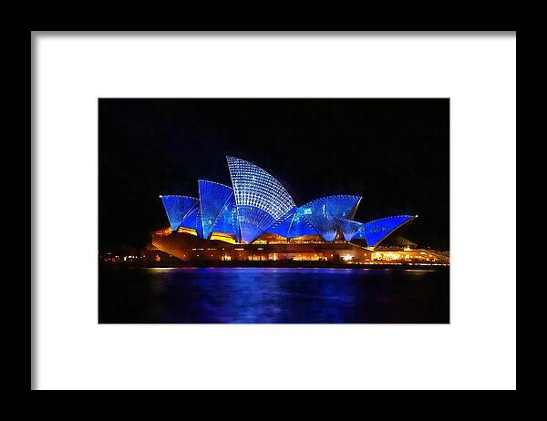 Sydney Framed Print featuring the painting Opera House Sydney Australia by Fine Art