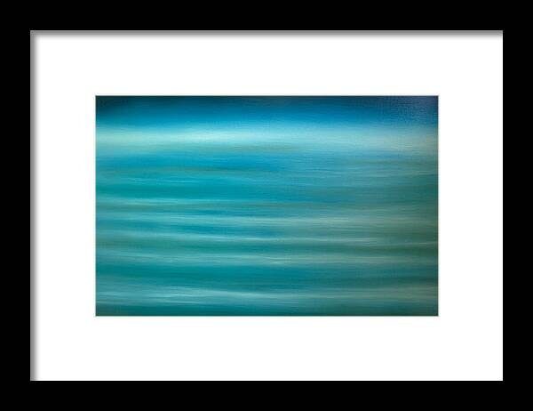 Derek Kaplan Art Framed Print featuring the painting Opt.54.14 Ocean In The Sky by Derek Kaplan