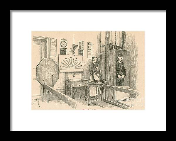 Science Framed Print featuring the photograph Optical Testing Room, 1892 by Science Source
