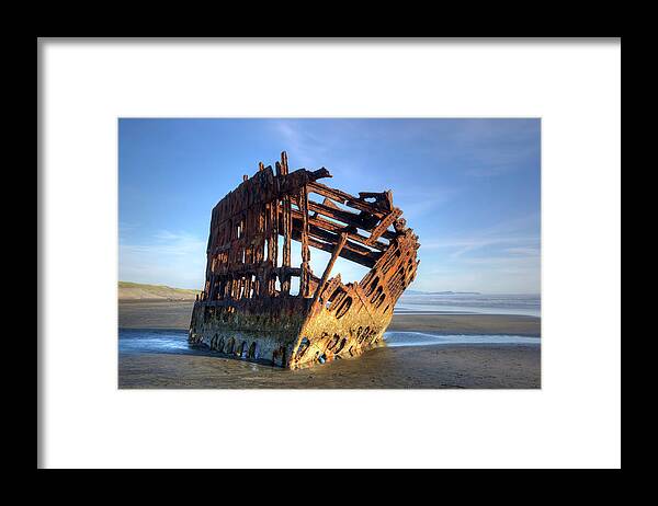 Beach Framed Print featuring the photograph Or, Fort Stevens State Park, Wreck by Jamie and Judy Wild